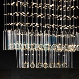 Modern Och Modern Ljuskrona Infälld Hängande Armatur Crystal Regndroppsljus