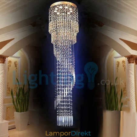 Modern Och Modern Ljuskrona Infälld Hängande Armatur Crystal Regndroppsljus Modern Och Modern Ljuskrona Infälld Hängande Armatur Crystal Regndroppsljus