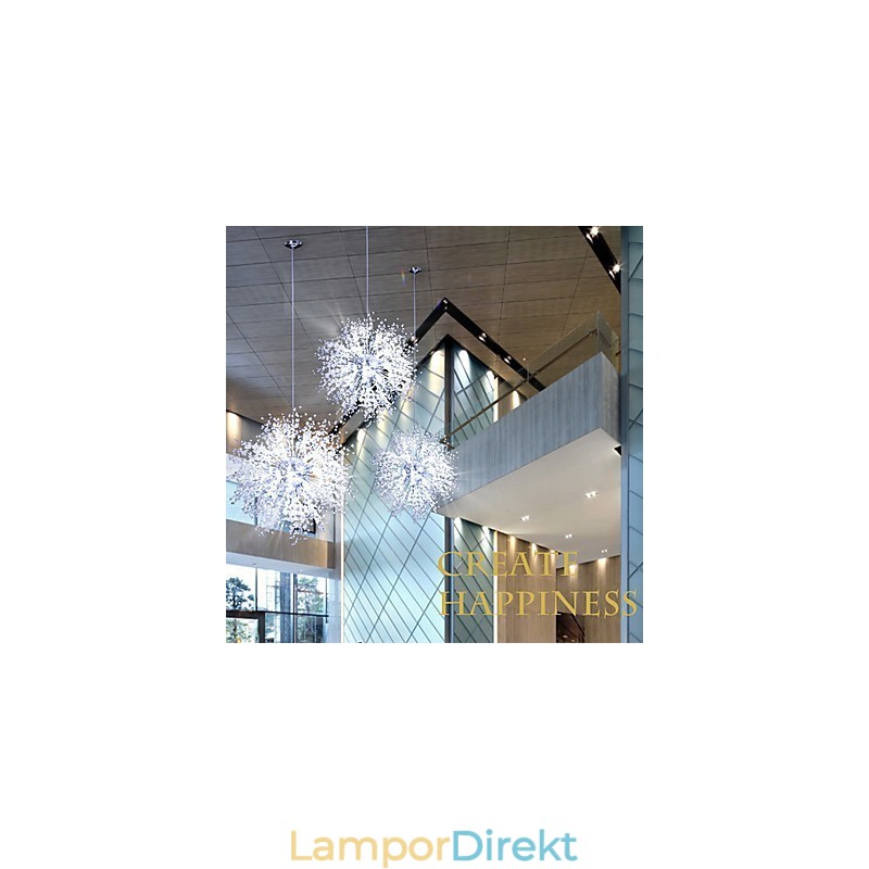 Ljuskrona Pendel Light Imiterad Crystal Globe