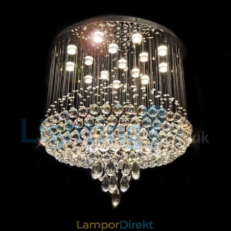 Modern Och Modern Ljuskrona Infälld Hängande Armatur Crystal Regndroppsljus Modern Och Modern Ljuskrona Infälld Hängande Armatur Crystal Regndroppsljus