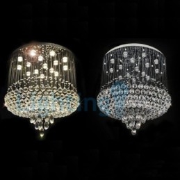 Modern Och Modern Ljuskrona Infälld Hängande Armatur Crystal Regndroppsljus