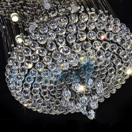 Modern Och Modern Ljuskrona Infälld Hängande Armatur Crystal Regndroppsljus