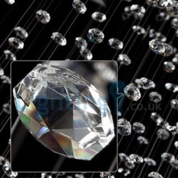 Modern Och Modern Ljuskrona Infälld Hängande Armatur Crystal Regndroppsljus