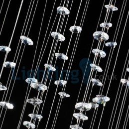 Modern Och Modern Ljuskrona Infälld Hängande Armatur Crystal Regndroppsljus