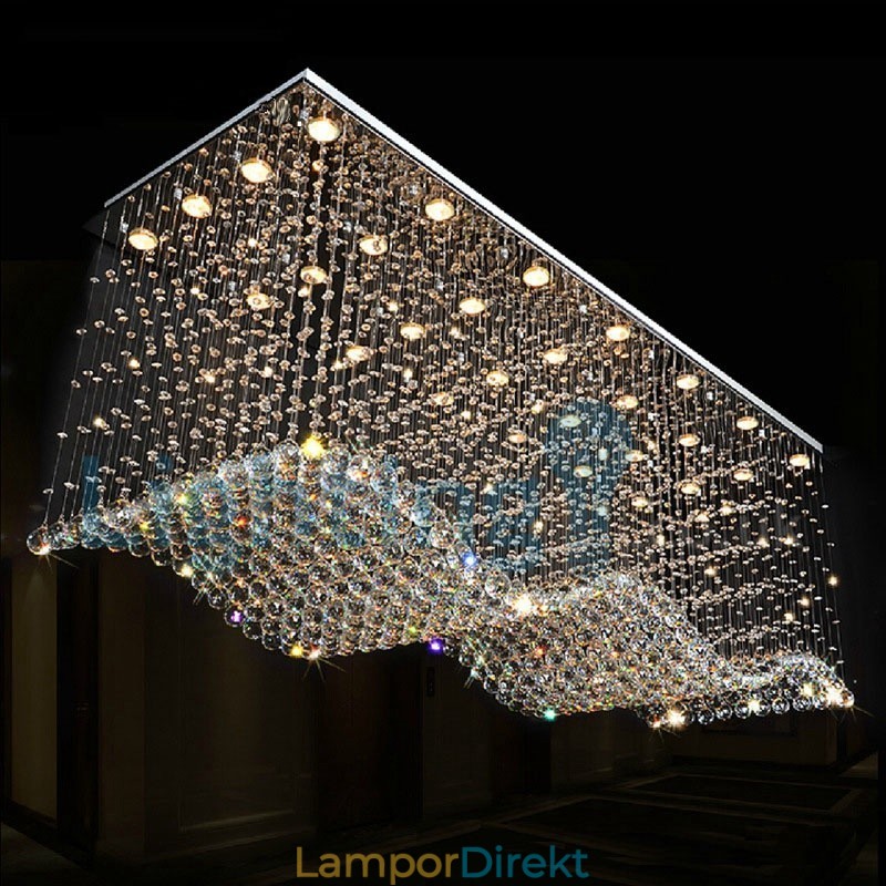 Modern Och Modern Ljuskrona Infälld Hängande Armatur Crystal Regndroppsljus