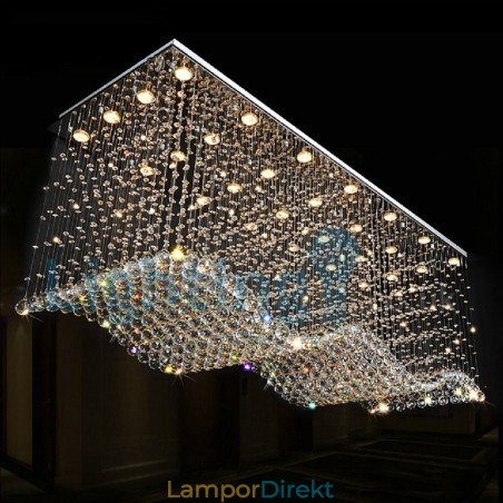 Modern Och Modern Ljuskrona Infälld Hängande Armatur Crystal Regndroppsljus Modern Och Modern Ljuskrona Infälld Hängande Armatur Crystal Regndroppsljus
