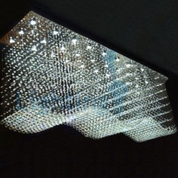 Modern Och Modern Ljuskrona Infälld Hängande Armatur Crystal Regndroppsljus