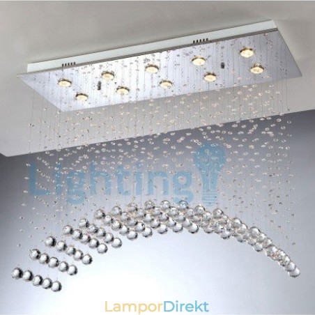 Modern Och Modern Ljuskrona Infälld Hängande Armatur Crystal Regndroppsljus Modern Och Modern Ljuskrona Infälld Hängande Armatur Crystal Regndroppsljus
