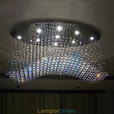 Modern Och Modern Ljuskrona Infälld Hängande Armatur Crystal Regndroppsljus Modern Och Modern Ljuskrona Infälld Hängande Armatur Crystal Regndroppsljus