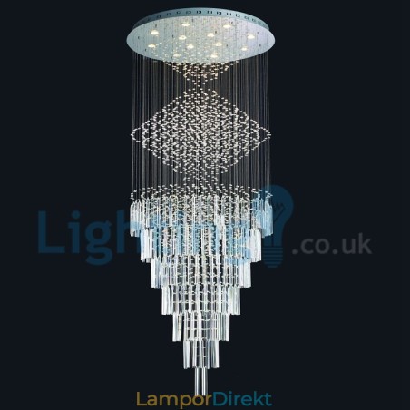 Modern Och Modern Ljuskrona Infälld Hängande Armatur Crystal Regndroppsljus Modern Och Modern Ljuskrona Infälld Hängande Armatur Crystal Regndroppsljus