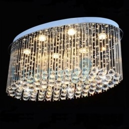 Modern Och Modern Ljuskrona Infälld Hängande Armatur Crystal Regndroppsljus