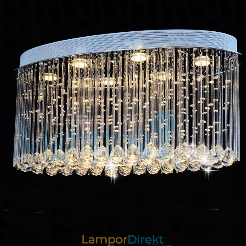 Modern Och Modern Ljuskrona Infälld Hängande Armatur Crystal Regndroppsljus