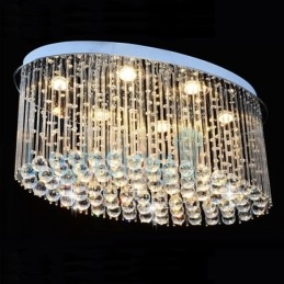 Modern Och Modern Ljuskrona Infälld Hängande Armatur Crystal Regndroppsljus