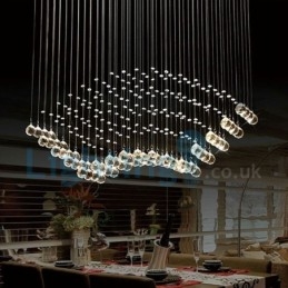 Modern Och Modern Ljuskrona Infälld Hängande Armatur Crystal Regndroppsljus