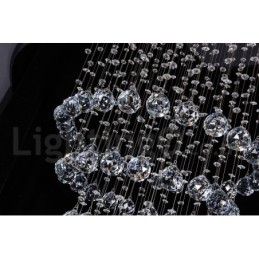 Modern Och Modern Ljuskrona Infälld Hängande Armatur Crystal Regndroppsljus