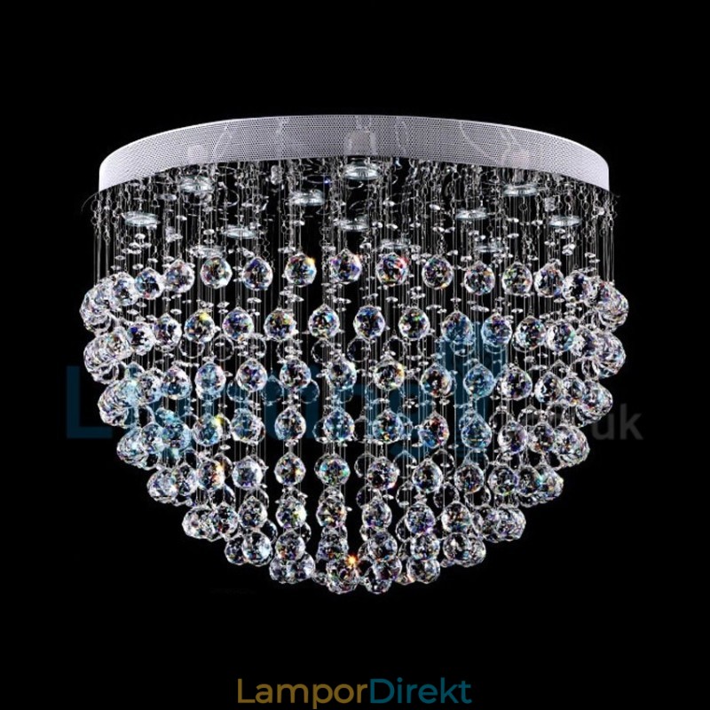 Modern Och Modern Ljuskrona Infälld Hängande Armatur Crystal Regndroppsljus