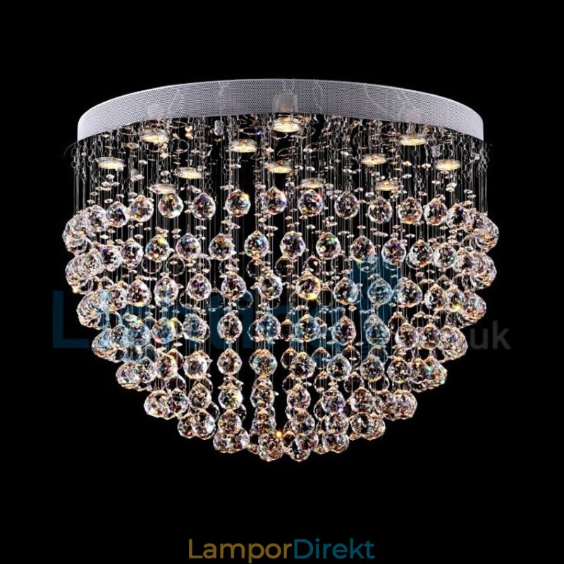 Modern Och Modern Ljuskrona Infälld Hängande Armatur Crystal Regndroppsljus