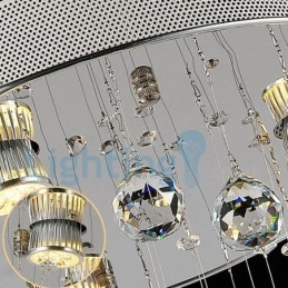Modern Och Modern Ljuskrona Infälld Hängande Armatur Crystal Regndroppsljus