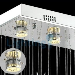 Modern Och Modern Ljuskrona Infälld Hängande Armatur Crystal Regndroppsljus