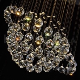 Modern Och Modern Ljuskrona Infälld Hängande Armatur Crystal Regndroppsljus