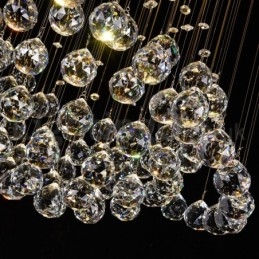 Modern Och Modern Ljuskrona Infälld Hängande Armatur Crystal Regndroppsljus