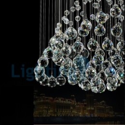 Modern Och Modern Ljuskrona Infälld Hängande Armatur Crystal Regndroppsljus
