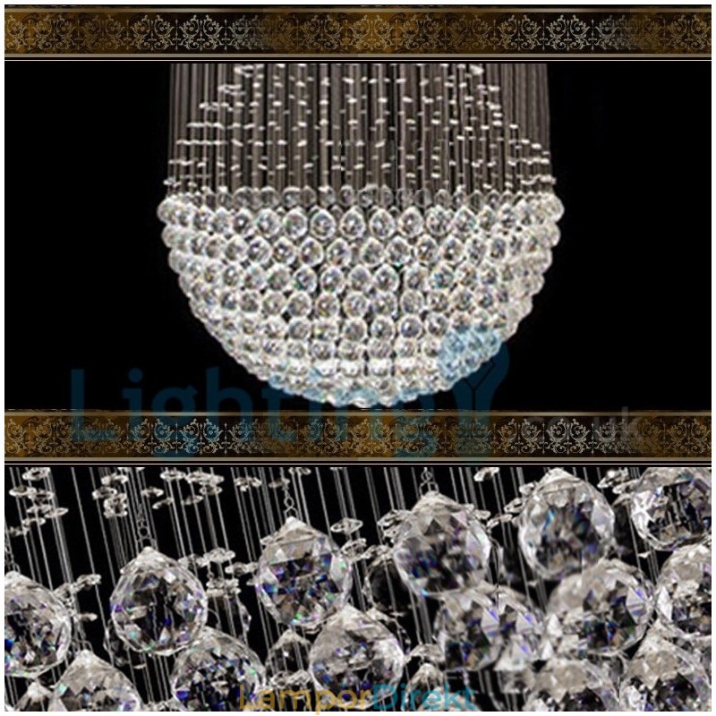 Modern Och Modern Ljuskrona Infälld Hängande Armatur Crystal Regndroppsljus