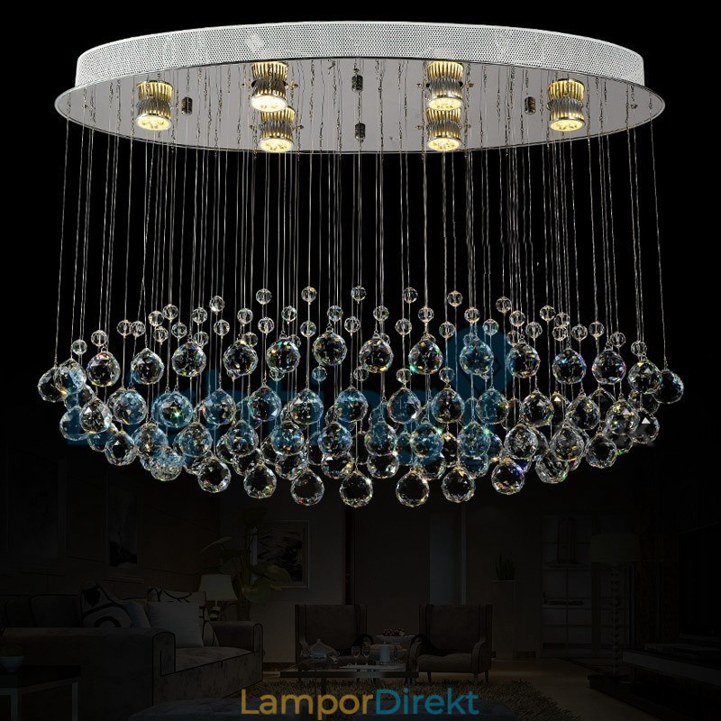 Modern Och Modern Ljuskrona Infälld Hängande Armatur Crystal Regndroppsljus