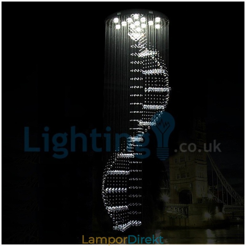 Modern Och Modern Ljuskrona Infälld Hängande Armatur Crystal Regndroppsljus