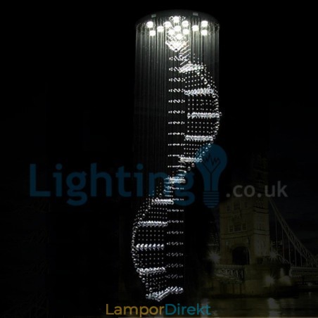 Modern Och Modern Ljuskrona Infälld Hängande Armatur Crystal Regndroppsljus