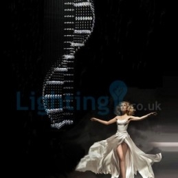 Modern Och Modern Ljuskrona Infälld Hängande Armatur Crystal Regndroppsljus