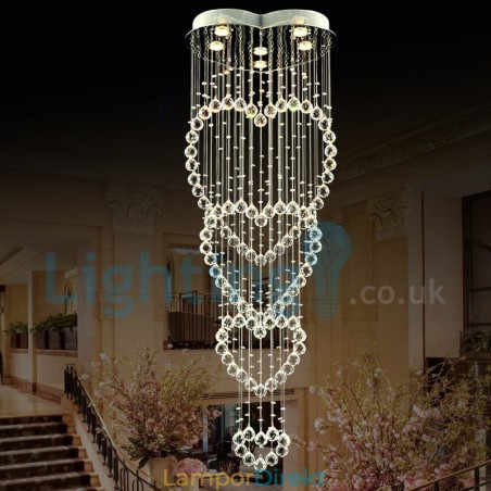 Modern Och Modern Ljuskrona Infälld Hängande Armatur Crystal Regndroppsljus Modern Och Modern Ljuskrona Infälld Hängande Armatur Crystal Regndroppsljus