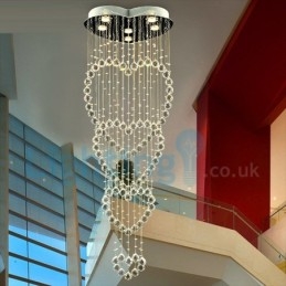 Modern Och Modern Ljuskrona Infälld Hängande Armatur Crystal Regndroppsljus