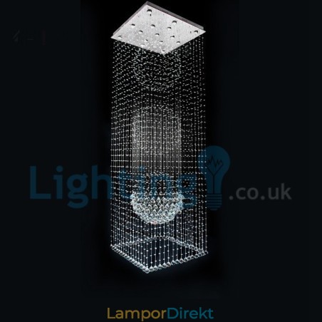 Modern Och Modern Ljuskrona Infälld Hängande Armatur Crystal Regndroppsljus Modern Och Modern Ljuskrona Infälld Hängande Armatur Crystal Regndroppsljus