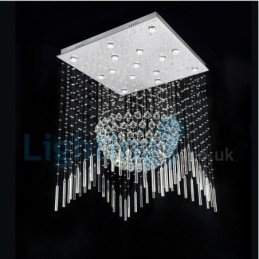 Modern Och Modern Ljuskrona Infälld Hängande Armatur Crystal Regndroppsljus