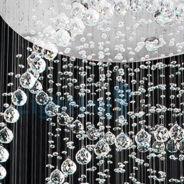 Modern Och Modern Ljuskrona Infälld Hängande Armatur Crystal Regndroppsljus