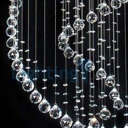 Modern Och Modern Ljuskrona Infälld Hängande Armatur Crystal Regndroppsljus