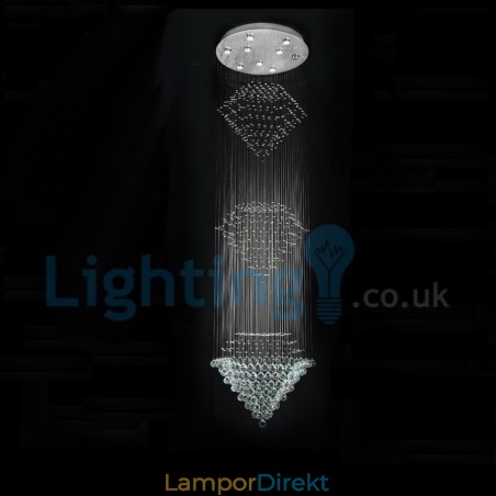 Modern Och Modern Ljuskrona Infälld Hängande Armatur Crystal Regndroppsljus Modern Och Modern Ljuskrona Infälld Hängande Armatur Crystal Regndroppsljus