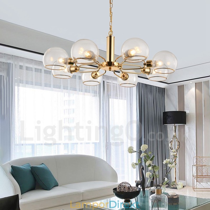 8 Lights Nordic Postmodern Creative Glass Magic Bean Ljuskrona