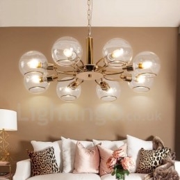 8 Lights Nordic Postmodern Creative Glass Magic Bean Ljuskrona