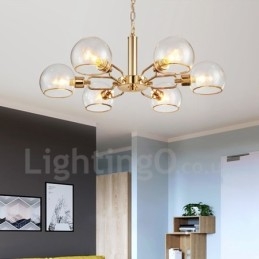6 Lights Nordic Postmodern Creative Glass Magic Bean Ljuskrona
