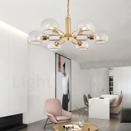6 Lights Nordic Postmodern Creative Glass Magic Bean Ljuskrona
