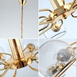 6 Lights Nordic Postmodern Creative Glass Magic Bean Ljuskrona