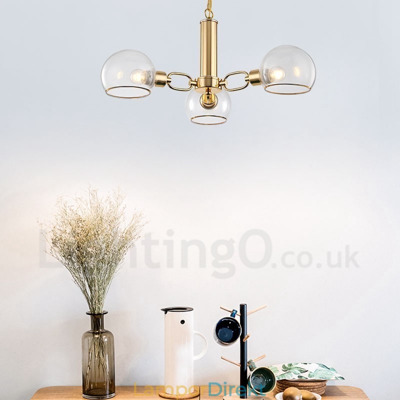 3 Lights Nordic Postmodern Creative Glass Magic Bean Ljuskrona