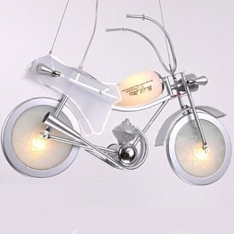 Motorcykellampa Tecknad Belysning Pojkelampa Barnlampor