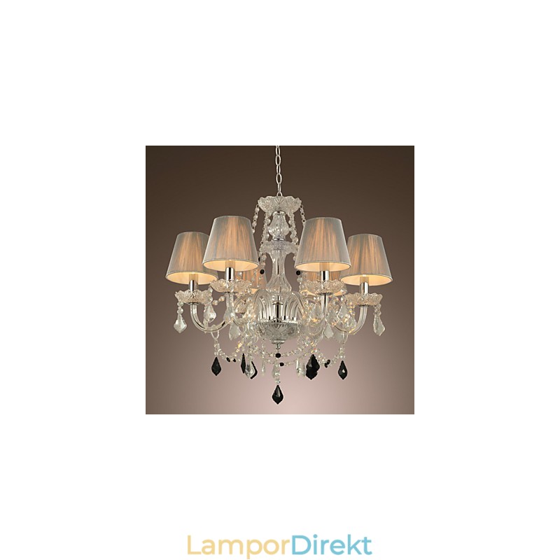 Ljuskrona Crystal Luxury Modern 1 Tiers Living 6 Lights