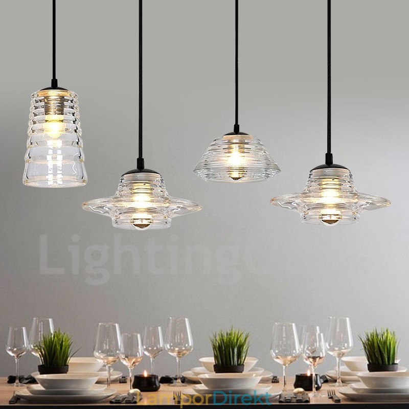 Enkelt Huvud Glas Taklampa Cafe