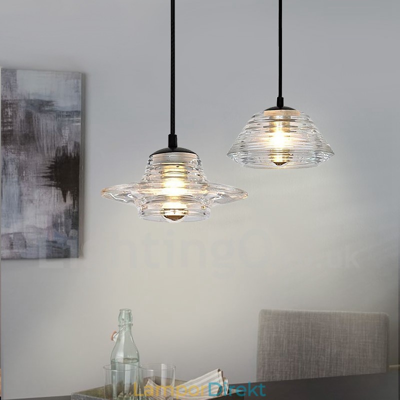 Enkelt Huvud Glas Taklampa Cafe