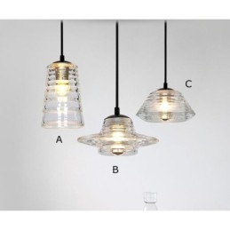 Enkelt Huvud Glas Taklampa Cafe