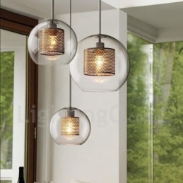 Modern Minimalistisk Nordisk Stil Dekoration Cafe Glas Ball Single Head Pendellampa